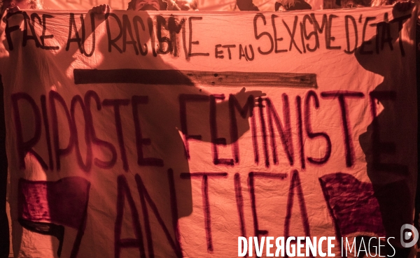 Marche de la nuit féministe à Marseille.