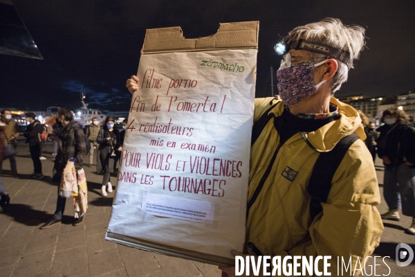 Marche de la nuit féministe à Marseille.