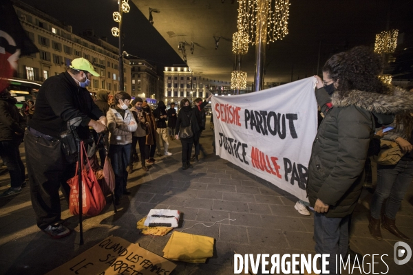 Marche de la nuit féministe à Marseille.