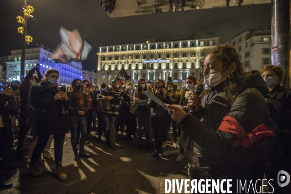 Marche de la nuit féministe à Marseille.