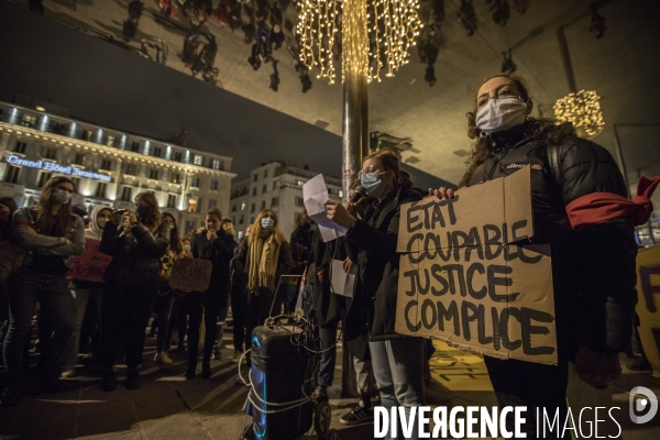 Marche de la nuit féministe à Marseille.