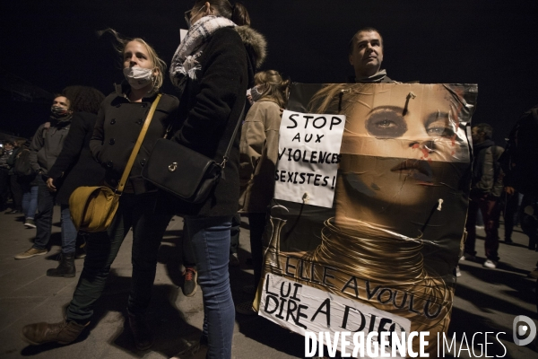 Marche de la nuit féministe à Marseille.