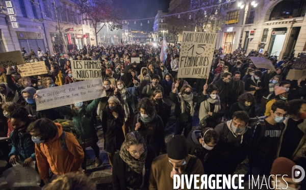 Marche de la nuit féministe à Marseille.