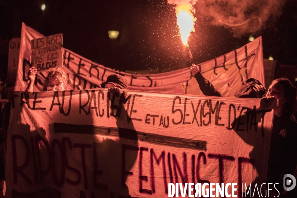 Marche de la nuit féministe à Marseille.