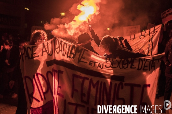 Marche de la nuit féministe à Marseille.