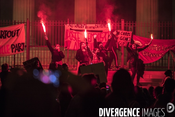 Marche de la nuit féministe à Marseille.