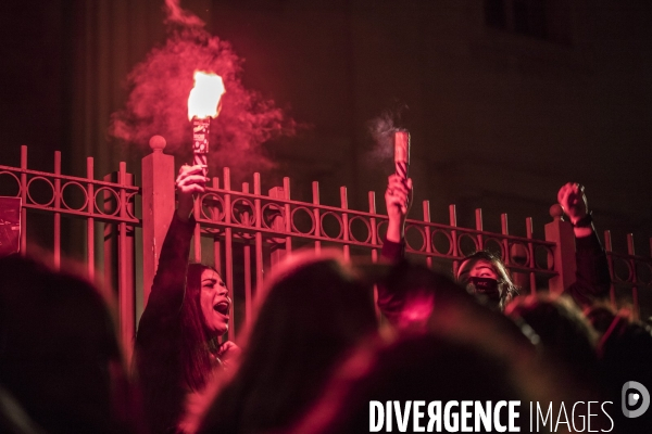 Marche de la nuit féministe à Marseille.