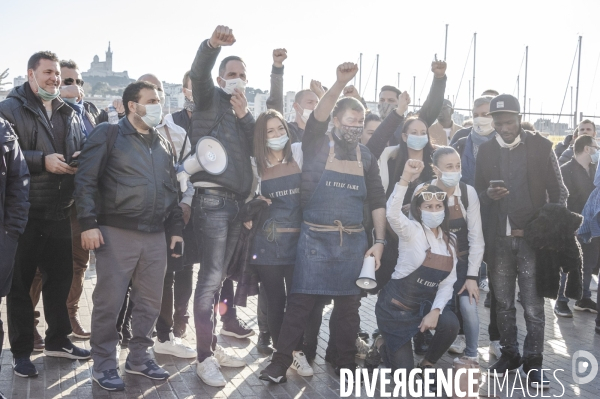 Manifestation des restaurateurs à marseille.