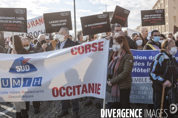 Manifestation des restaurateurs à marseille.