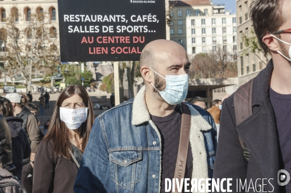 Manifestation des restaurateurs à marseille.