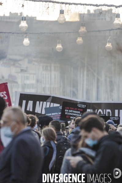 Manifestation des restaurateurs à marseille.