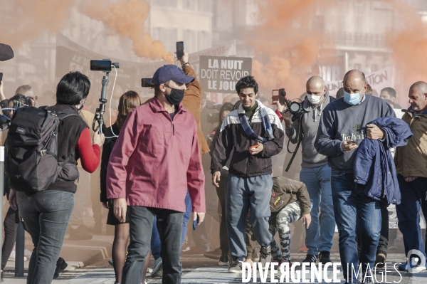 Manifestation des restaurateurs à marseille.