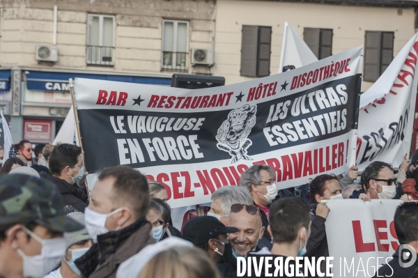 Manifestation des restaurateurs à marseille.