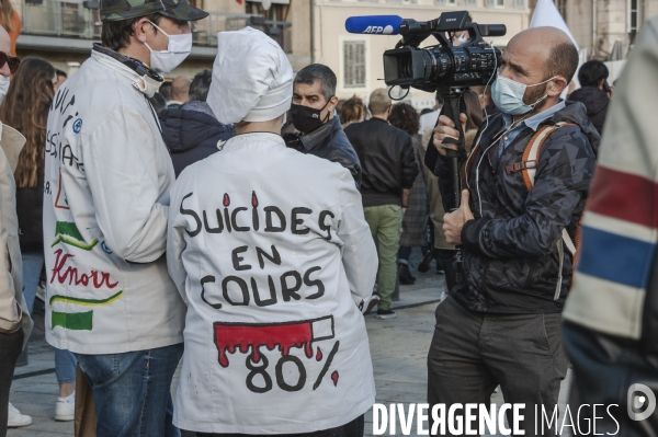 Manifestation des restaurateurs à marseille.