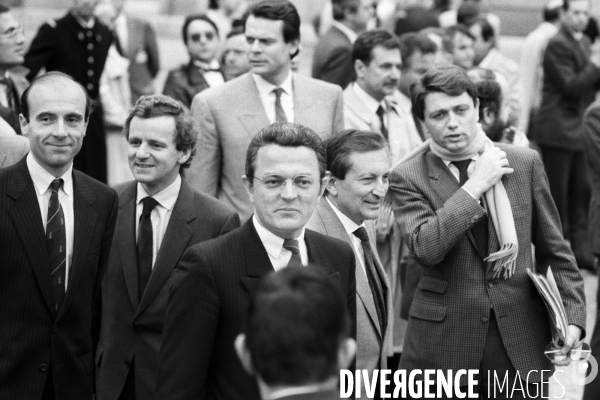 Années 80: Premier conseil des ministres du gouvernement Jacques Chirac