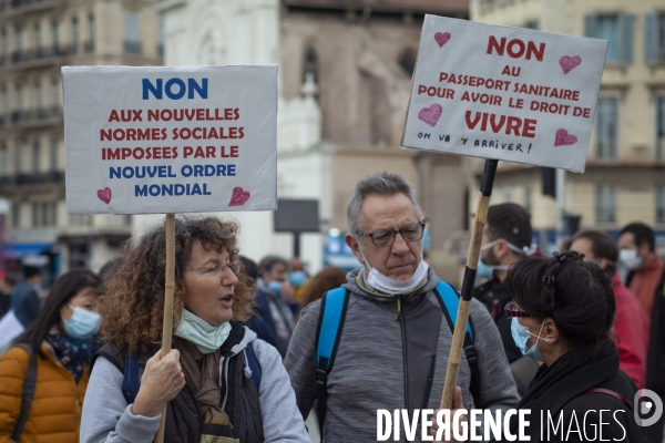 Manifestation contre les «lois liberticides» à Marseille