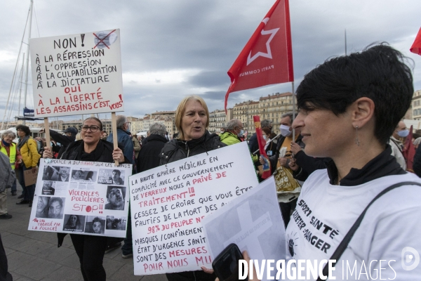 Manifestation contre les «lois liberticides» à Marseille