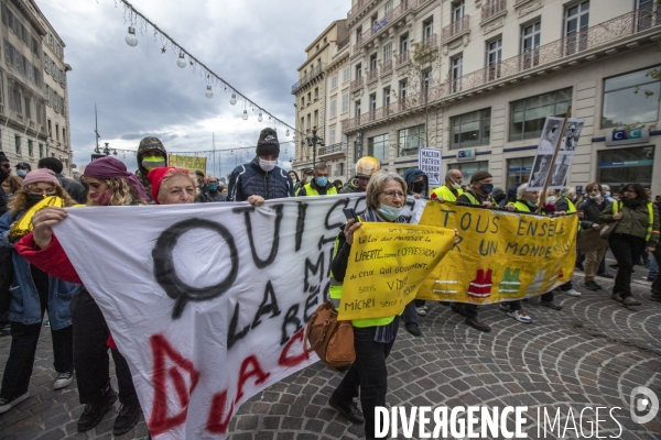 Manifestation contre les «lois liberticides» à Marseille