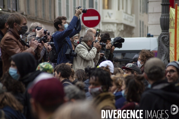 Manifestation contre les «lois liberticides» à Marseille