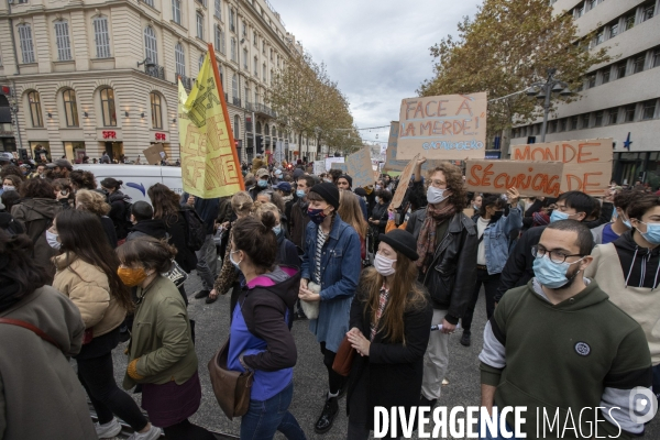 Manifestation contre les «lois liberticides» à Marseille