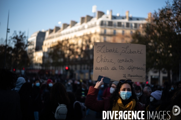 Manifestation contre la loi Sécurité globale