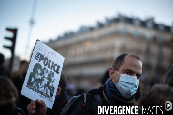 Manifestation contre la loi Sécurité globale