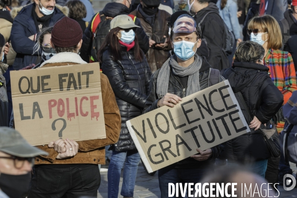 Manifestation à BORDEAUX contre l article 24 et la loi de Sécurité globale.