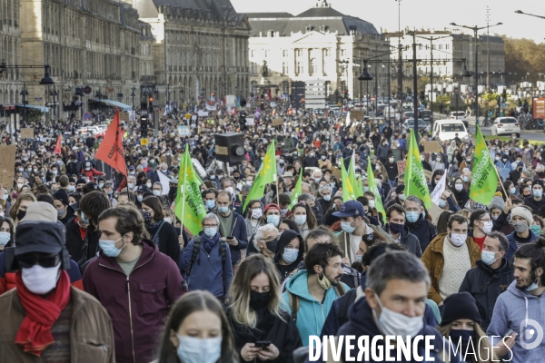 Manifestation à BORDEAUX contre l article 24 et la loi de Sécurité globale.