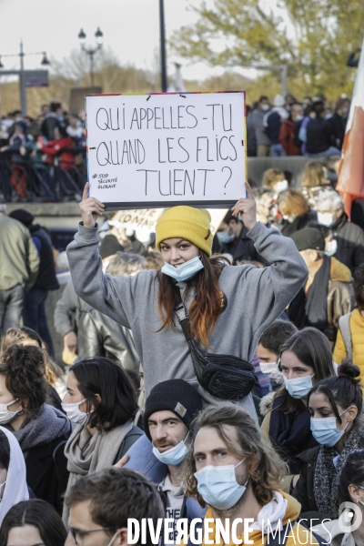 Manifestation à BORDEAUX contre l article 24 et la loi de Sécurité globale.