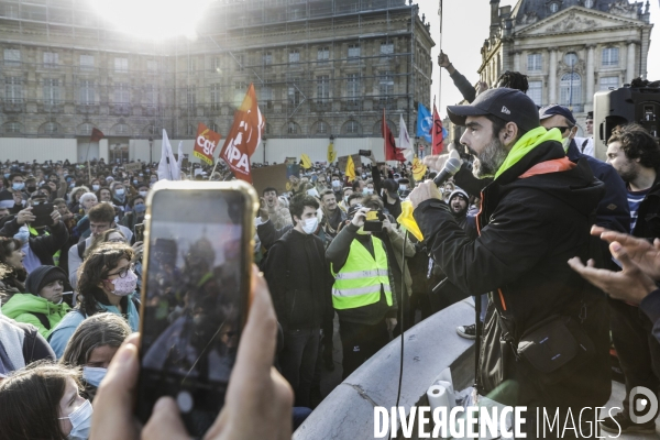 Manifestation à BORDEAUX contre l article 24 et la loi de Sécurité globale.