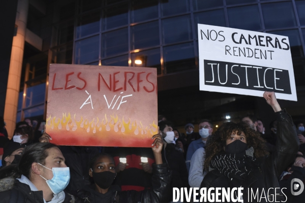 Manifestation contre le projet de loi SECURITE GLOBALE PPL, la marche des libertés du 28 novembre 2020. Demonstration against new security law project against freedom of information.