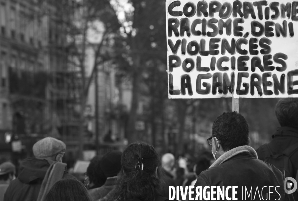 Manifestation contre le projet de loi SECURITE GLOBALE PPL, la marche des libertés du 28 novembre 2020. Demonstration against new security law project against freedom of information.