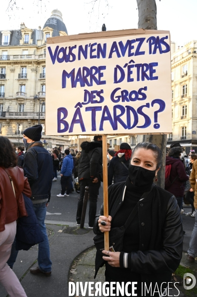 Manifestation contre le projet de loi SECURITE GLOBALE PPL, la marche des libertés du 28 novembre 2020. Demonstration against new security law project against freedom of information.