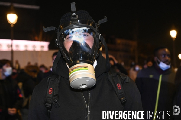 Manifestation contre le projet de loi SECURITE GLOBALE PPL, la marche des libertés du 28 novembre 2020. Demonstration against new security law project against freedom of information.