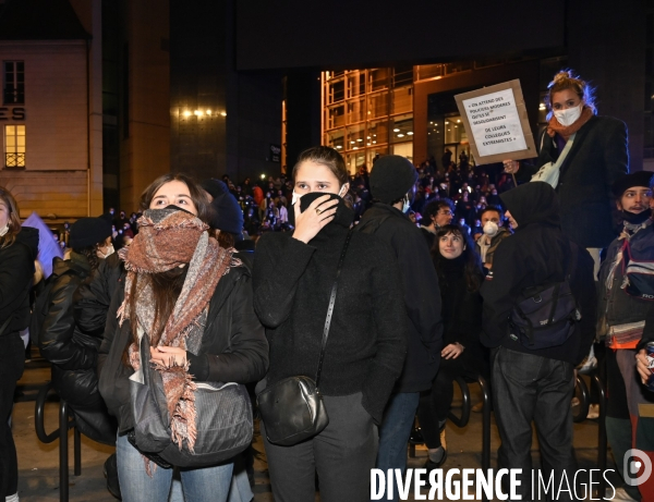 Manifestation contre le projet de loi SECURITE GLOBALE PPL, la marche des libertés du 28 novembre 2020. Demonstration against new security law project against freedom of information.