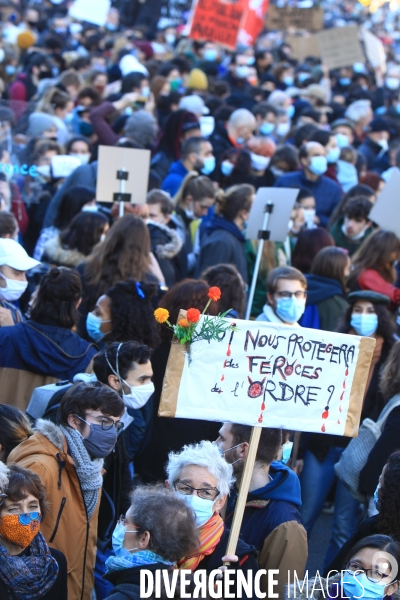 Manifestation parisienne contre la loi sécurité globale