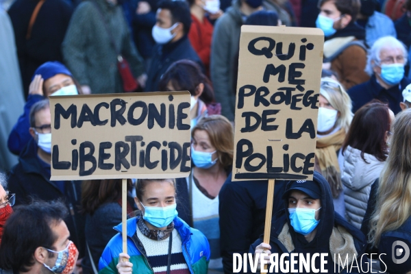 Manifestation parisienne contre la loi sécurité globale