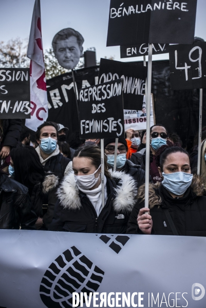 Marche des libertes contre la loi securite globale.