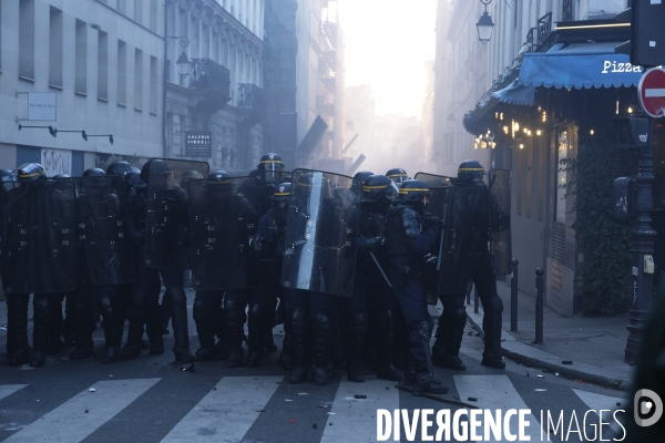 Manifestation contre la loi sécurité globale Paris.  Protest against the newly voted global security law in Paris.