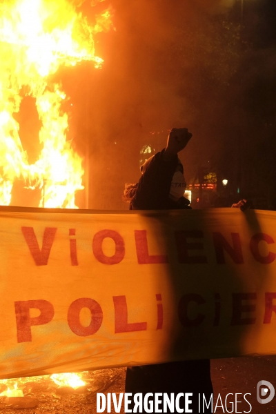 Manifestation contre la loi sécurité globale Paris.  Protest against the newly voted global security law in Paris.