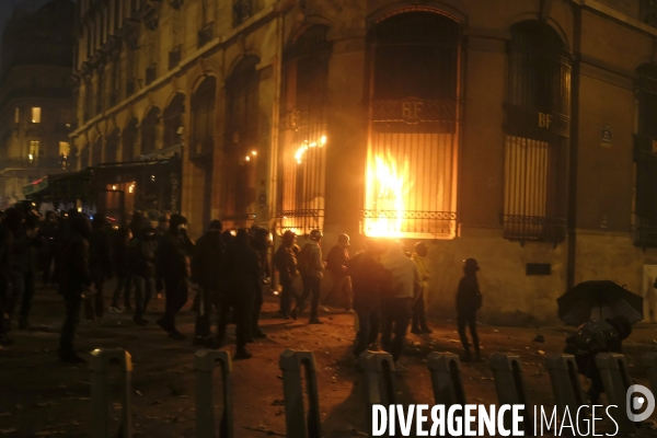 Manifestation contre la loi sécurité globale Paris.  Protest against the newly voted global security law in Paris.