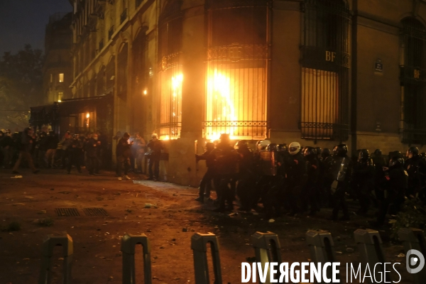 Manifestation contre la loi sécurité globale Paris.  Protest against the newly voted global security law in Paris.