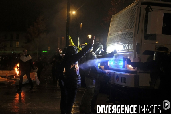 Manifestation contre la loi sécurité globale Paris.  Protest against the newly voted global security law in Paris.