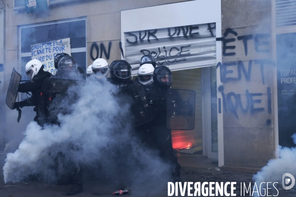 Manifestation contre la loi sécurité globale Paris.  Protest against the newly voted global security law in Paris.