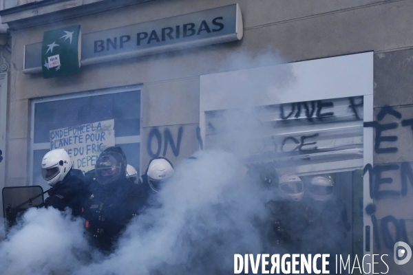 Manifestation contre la loi sécurité globale Paris.  Protest against the newly voted global security law in Paris.