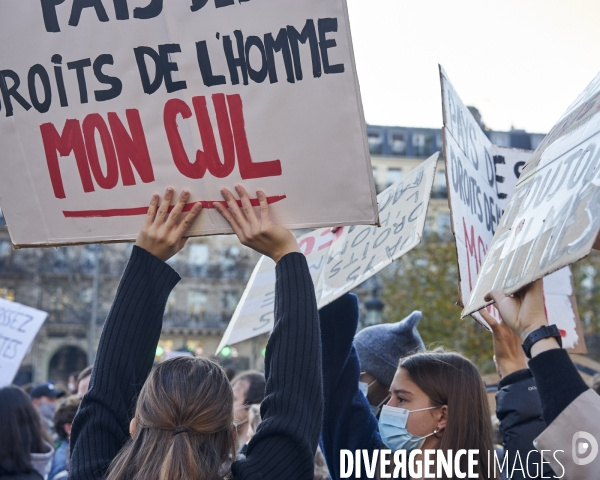 Manifestation contre la proposition de loi « sécurité globale » et les violences policières.