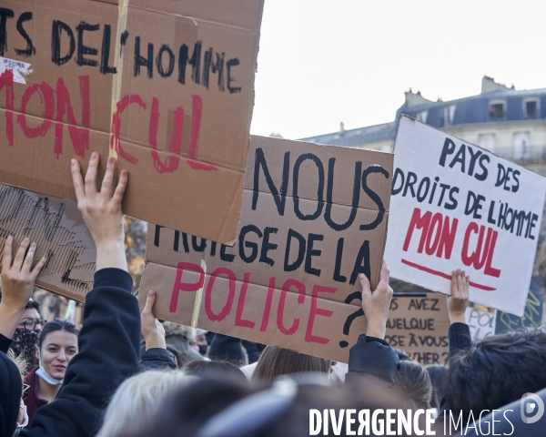 Manifestation contre la proposition de loi « sécurité globale » et les violences policières.