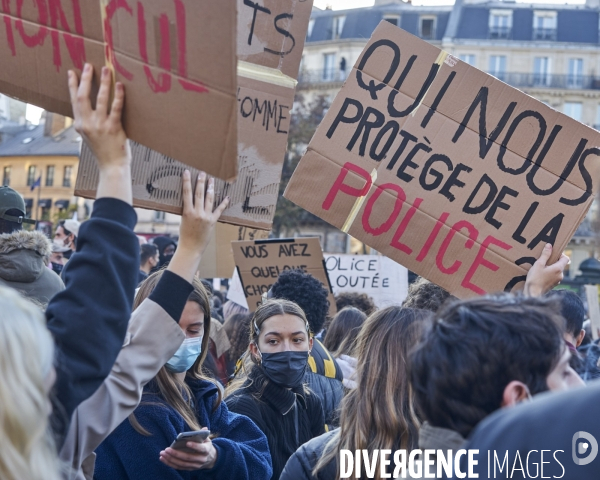 Manifestation contre la proposition de loi « sécurité globale » et les violences policières.