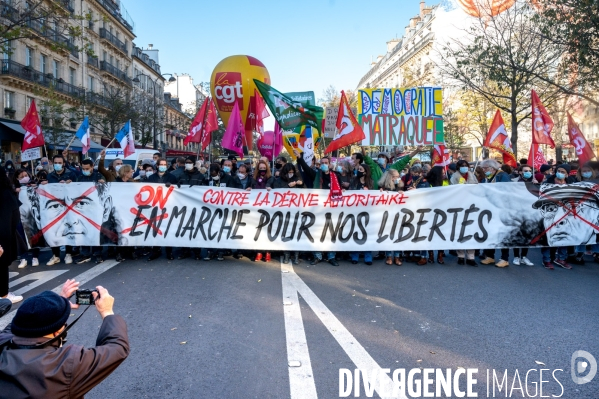 Manifestation contre la loi  sécurité globale .