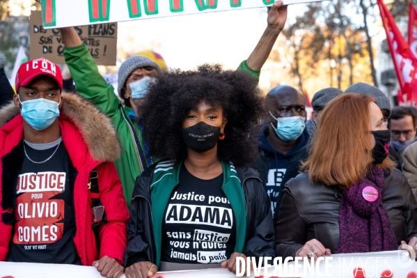 Manifestation contre la loi  sécurité globale .
